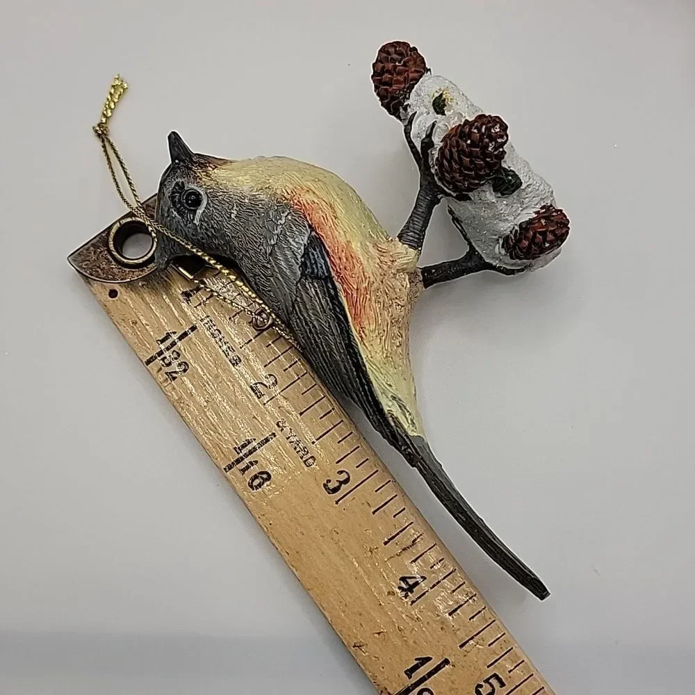 Danbury Mint Christmas Songbird Ornament Titmouse Retired